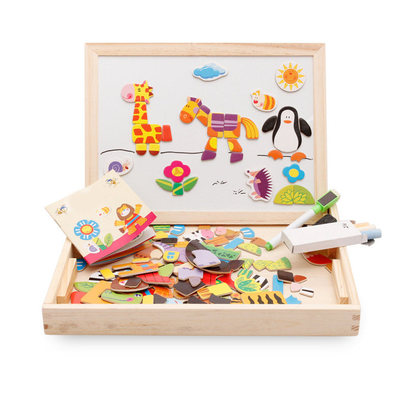 Multifunktionales magnetisches Kinder-Puzzle-Zeichenbrett